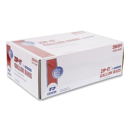Amercareroyal Zipper Bags, 1.73 Mill Thick, LDPE, Clear ZBG1011